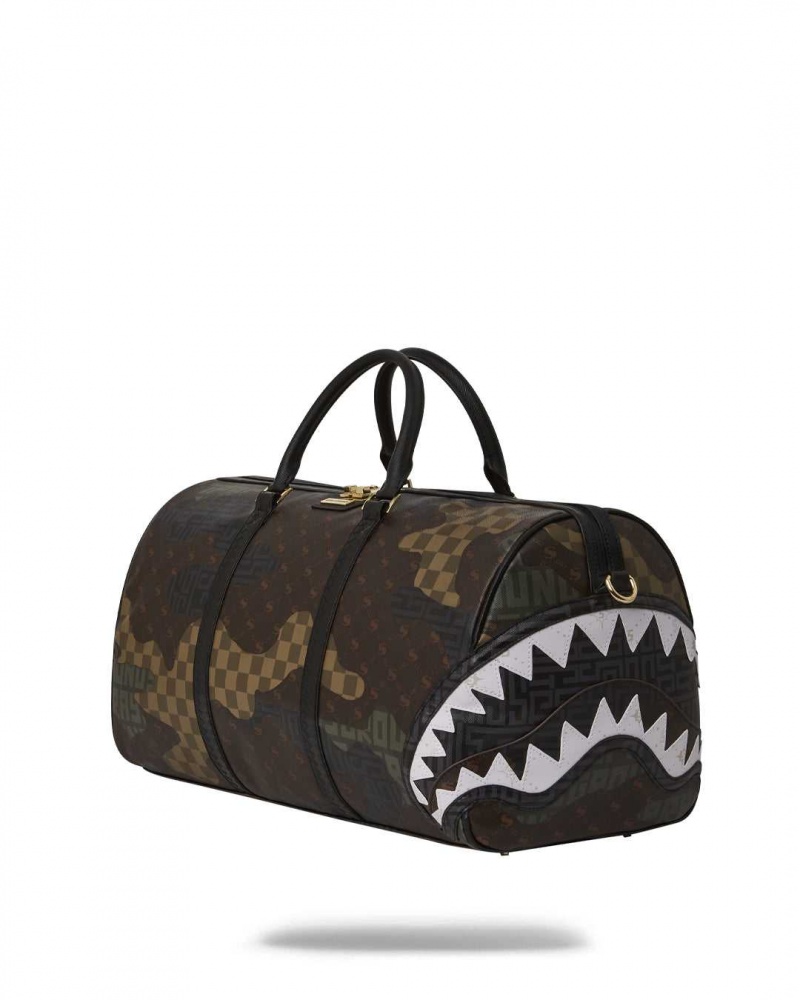 Sprayground Bag BRANDED DUFFLE Camo Brown | WOGXU2045