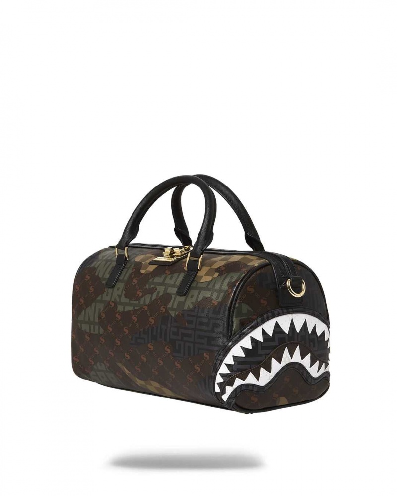 Sprayground Bag BRANDED MINI DUFFLE Camo Brown | BXOTZ8314