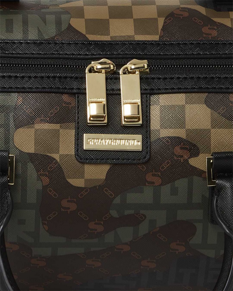 Sprayground Bag BRANDED MINI DUFFLE Camo Brown | BXOTZ8314