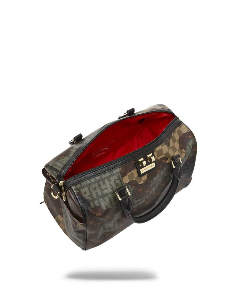 Sprayground Bag BRANDED MINI DUFFLE Camo Brown | BXOTZ8314