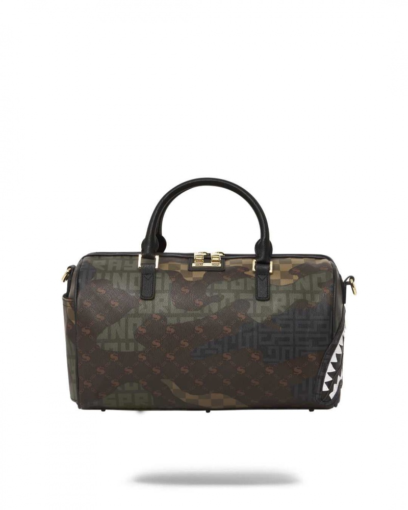 Sprayground Bag BRANDED MINI DUFFLE Camo Brown | BXOTZ8314