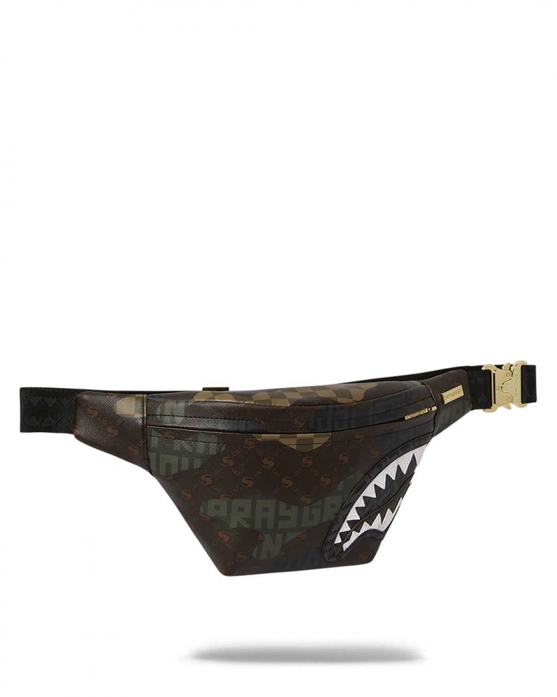 Sprayground Bag BRANDED SAVVY CROSSBODY Camo Brown | JPAWF0375