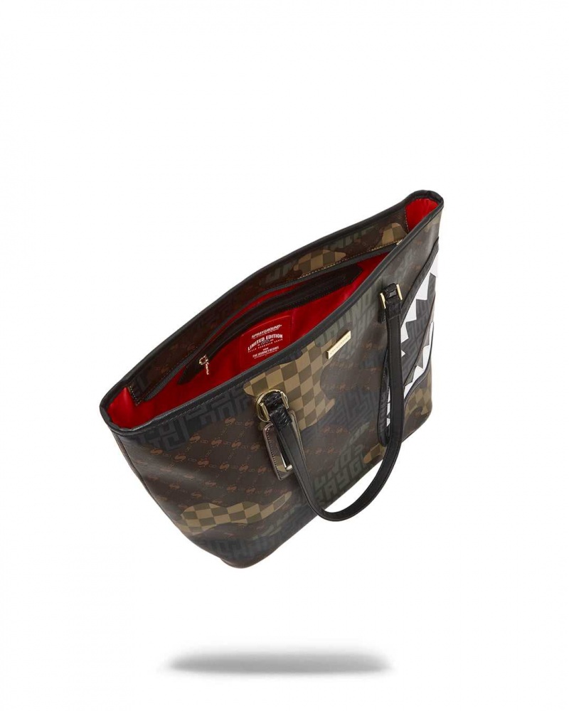 Sprayground Bag BRANDED TOTE Camo Brown | WQSYE6145