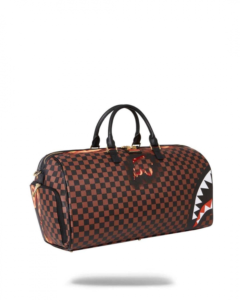 Sprayground Bag BURNT SHARKS IN PARIS DUFFLE Black | HVYFC6804