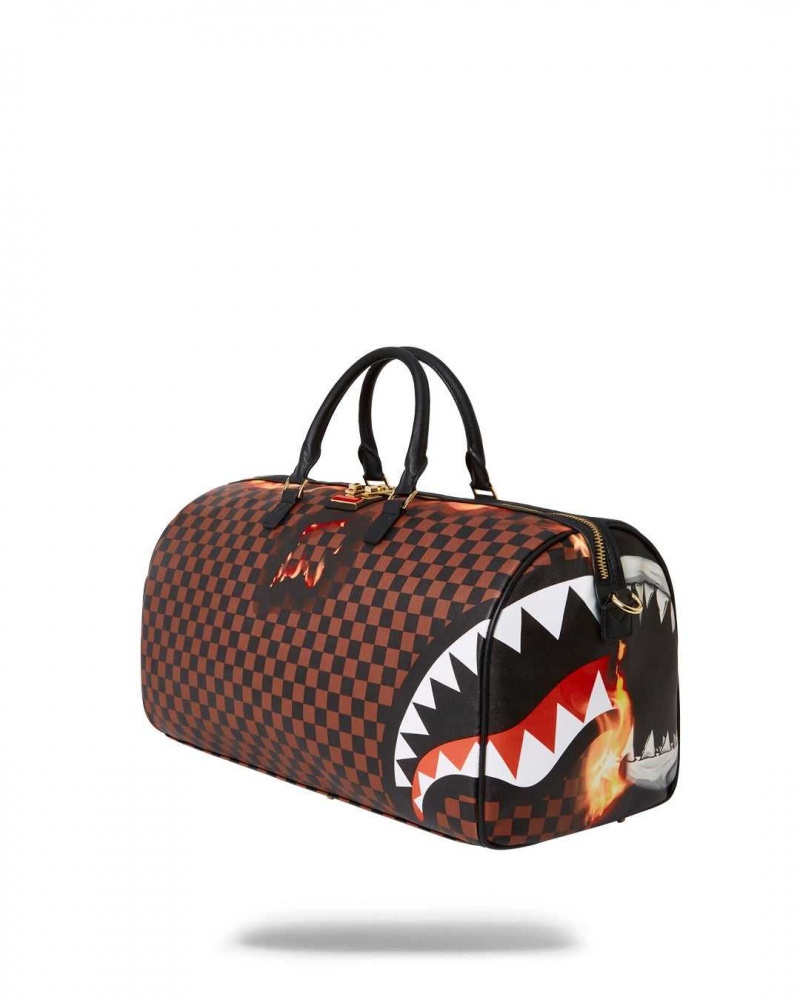 Sprayground Bag BURNT SHARKS IN PARIS DUFFLE Black | HVYFC6804