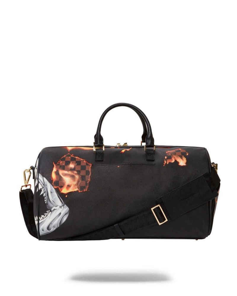 Sprayground Bag BURNT SHARKS IN PARIS DUFFLE Black | HVYFC6804