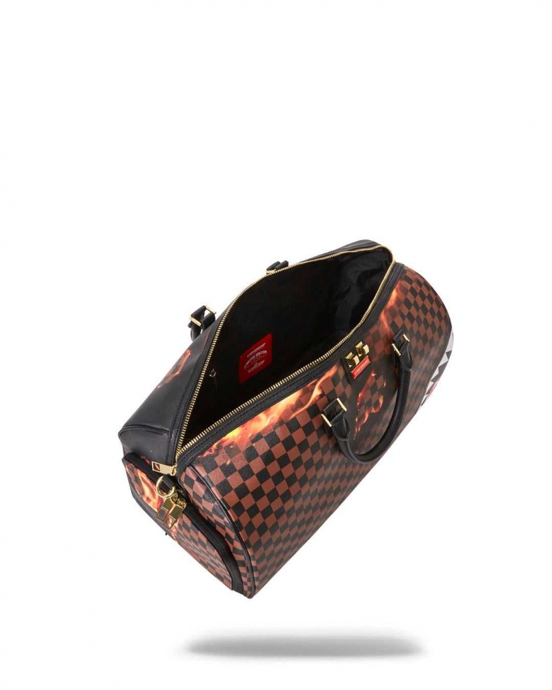 Sprayground Bag BURNT SHARKS IN PARIS DUFFLE Black | HVYFC6804