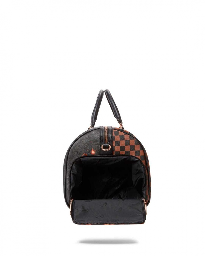 Sprayground Bag BURNT SHARKS IN PARIS DUFFLE Black | HVYFC6804