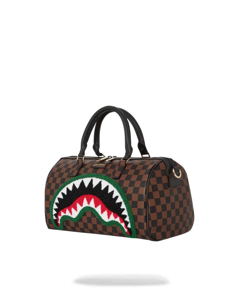 Sprayground Bag CHENILLE SIP MINI DUFFLE Brown | QNOBX2938