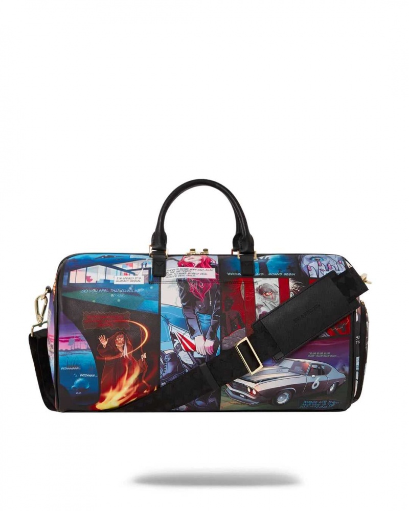 Sprayground Bag COMIC CHAOS DUFFLE Black | RSJIH1965