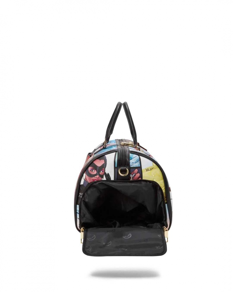 Sprayground Bag COMIC CHAOS DUFFLE Black | RSJIH1965