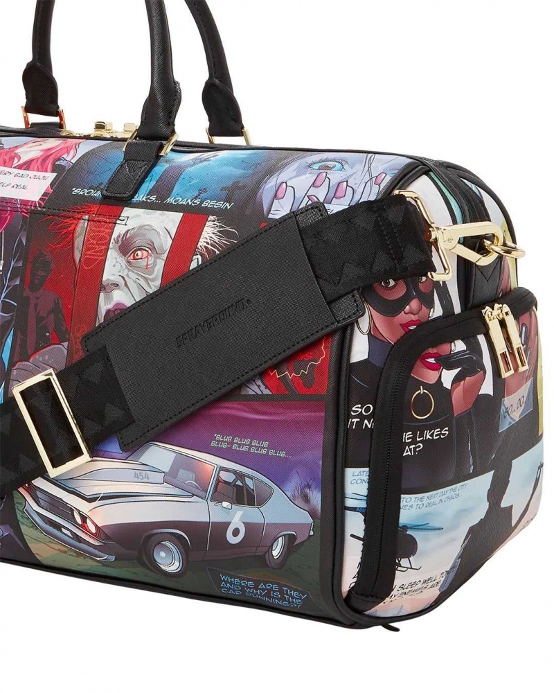 Sprayground Bag COMIC CHAOS DUFFLE Black | RSJIH1965