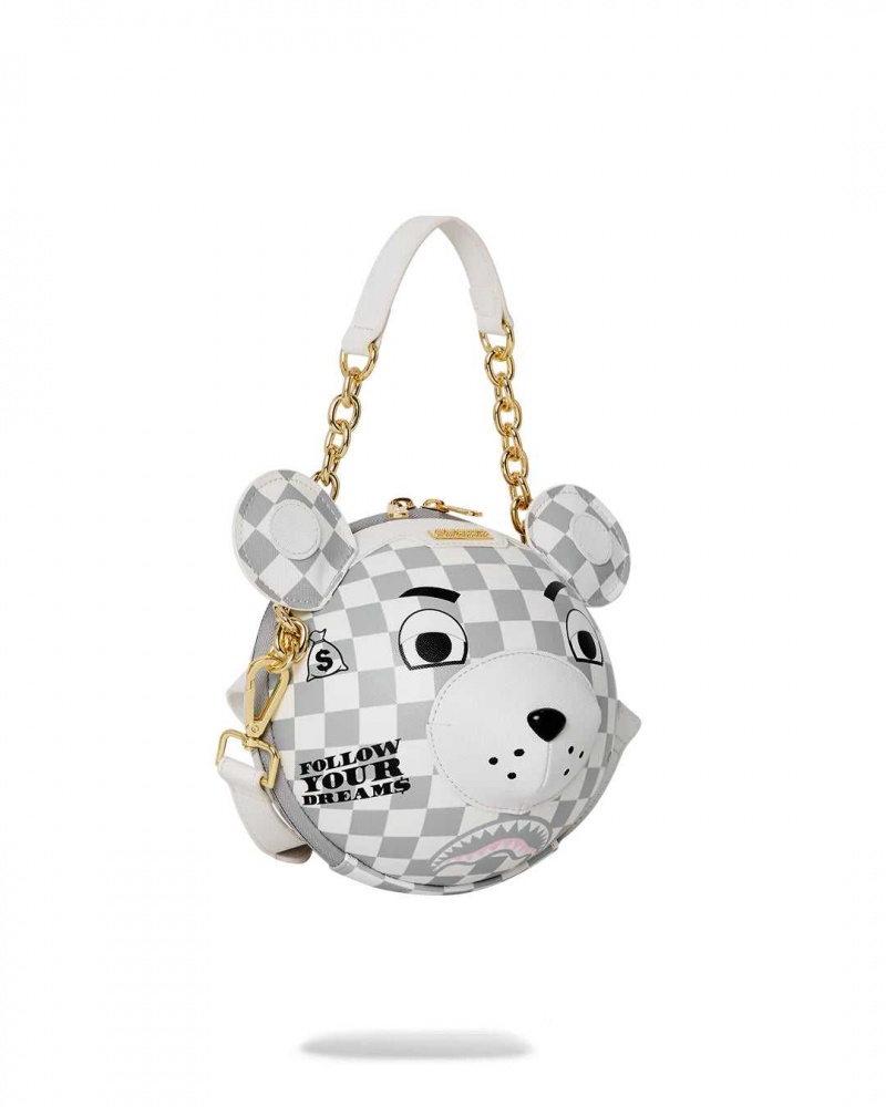 Sprayground Bag COUTURE BEAR BALL BAG Grey | ELNZK0674