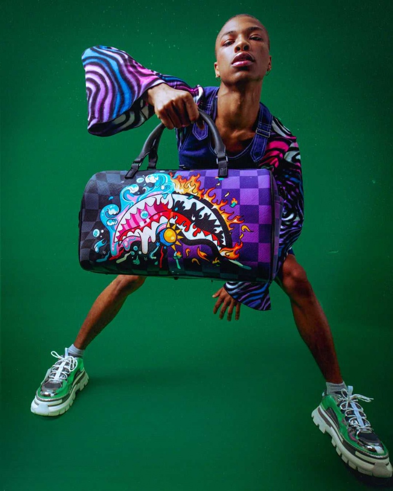 Sprayground Bags Outlet Online - Sprayground Bag CRAZY EYES DUFFLE Purple