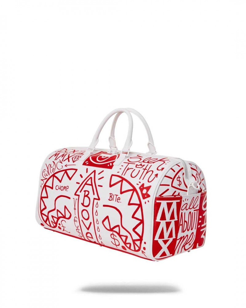 Sprayground Bag DANGER DANGER DUFFLE White | DAUBI7630