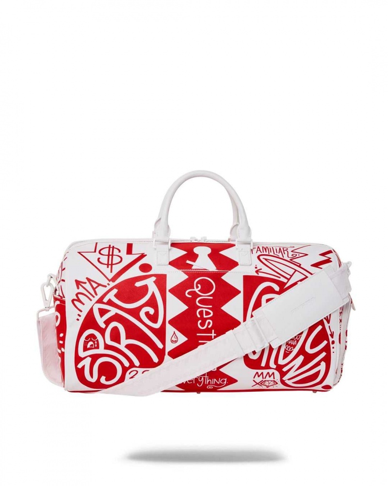 Sprayground Bag DANGER DANGER DUFFLE White | DAUBI7630