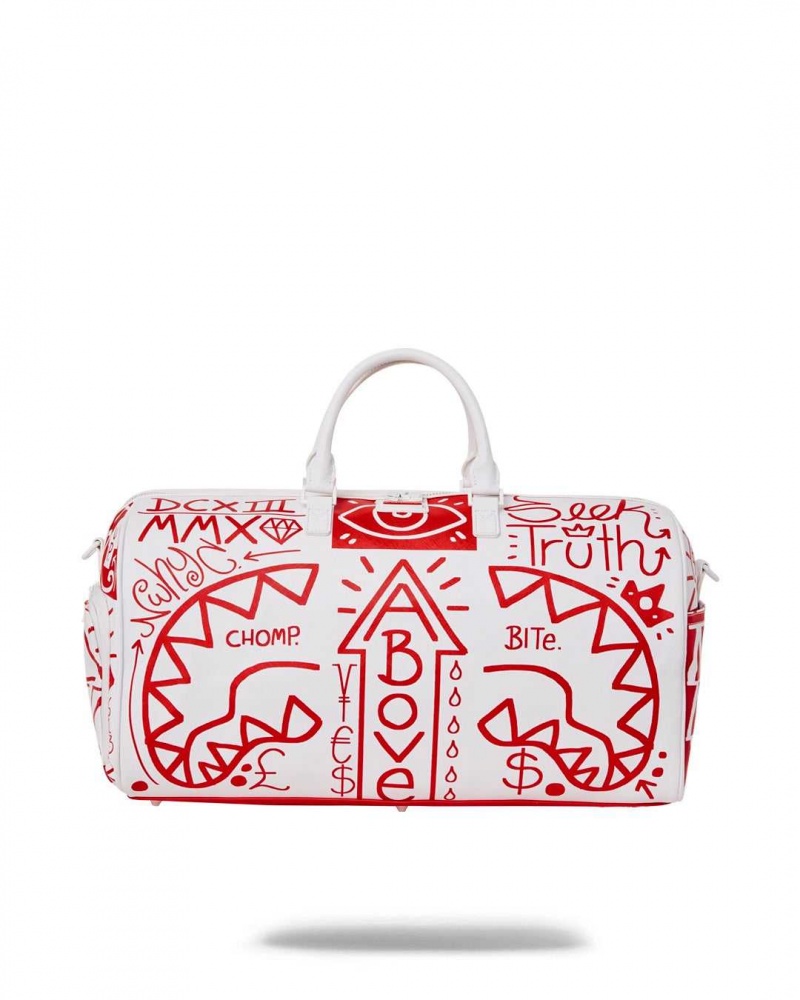 Sprayground Bag DANGER DANGER DUFFLE White | DAUBI7630