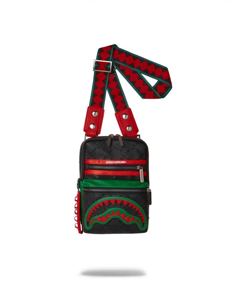 Sprayground Bag DENIRO SLING Green | SNEZY0435