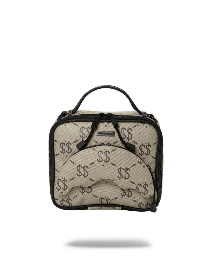 Sprayground Bag DOUBLE MONEY TOILETRY WITH STRAP Grey | MSPFN4603