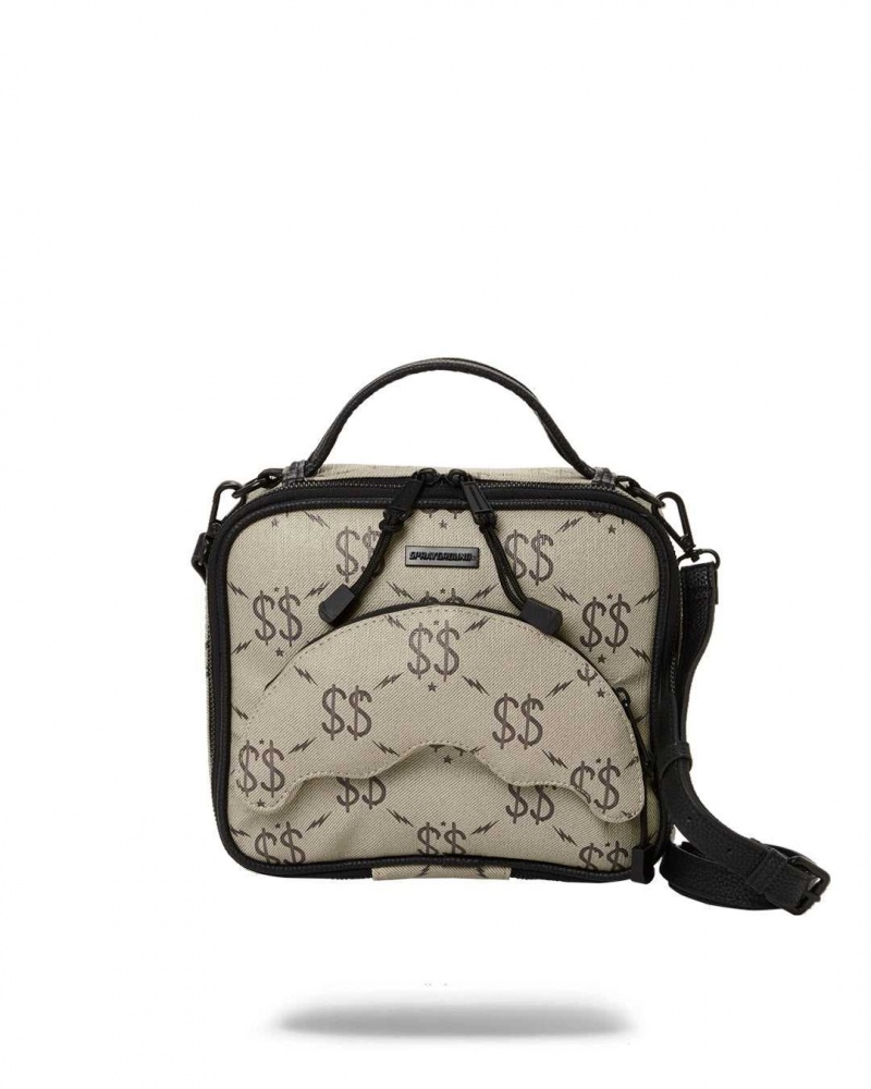 Sprayground Bag DOUBLE MONEY TOILETRY WITH STRAP Grey | MSPFN4603