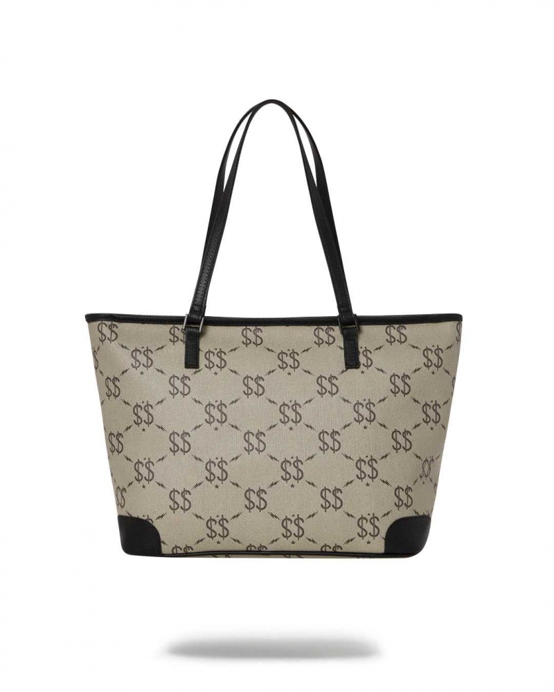 Sprayground Bag DOUBLE MONEY TOTE Grey | LOUXG0279