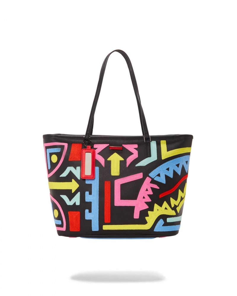 Sprayground Bag ELECTRIC RETRO TOTE Yellow | STYXU2053