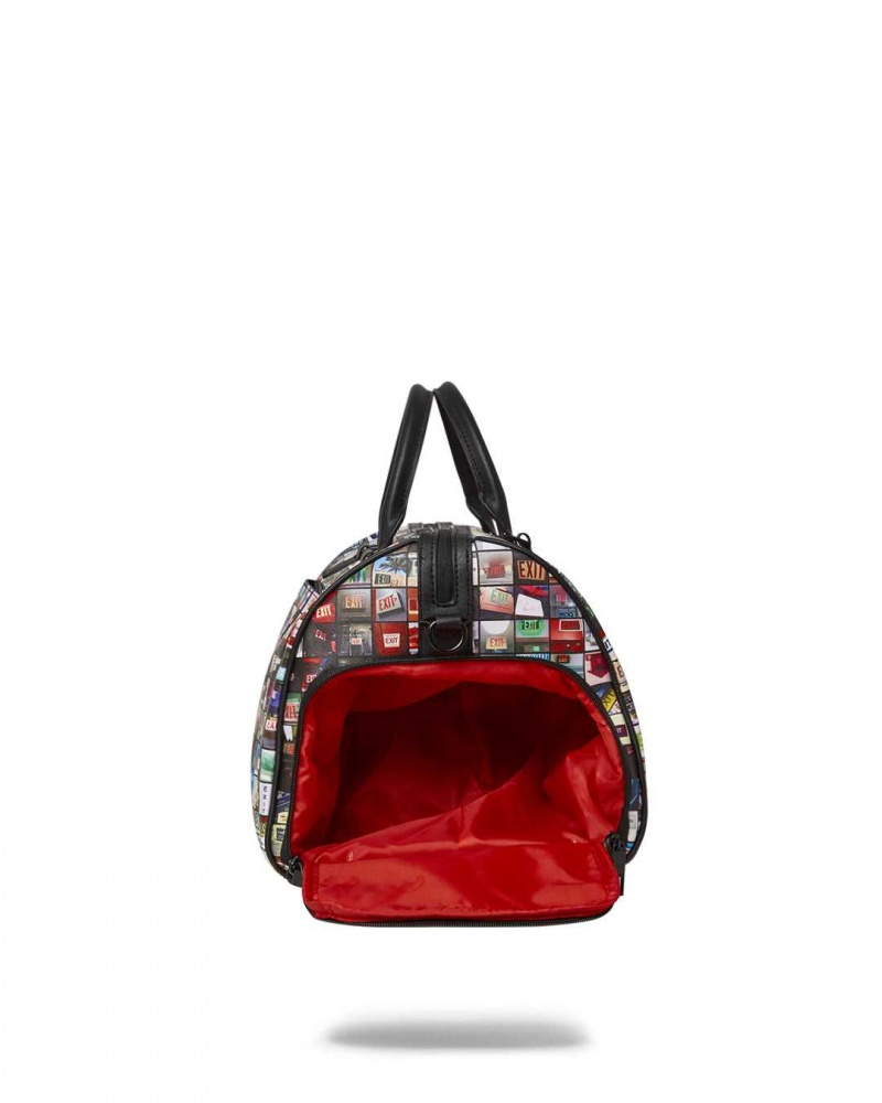 Sprayground Bag EXIT SIGN DUFFLE Black | DBJWC7406