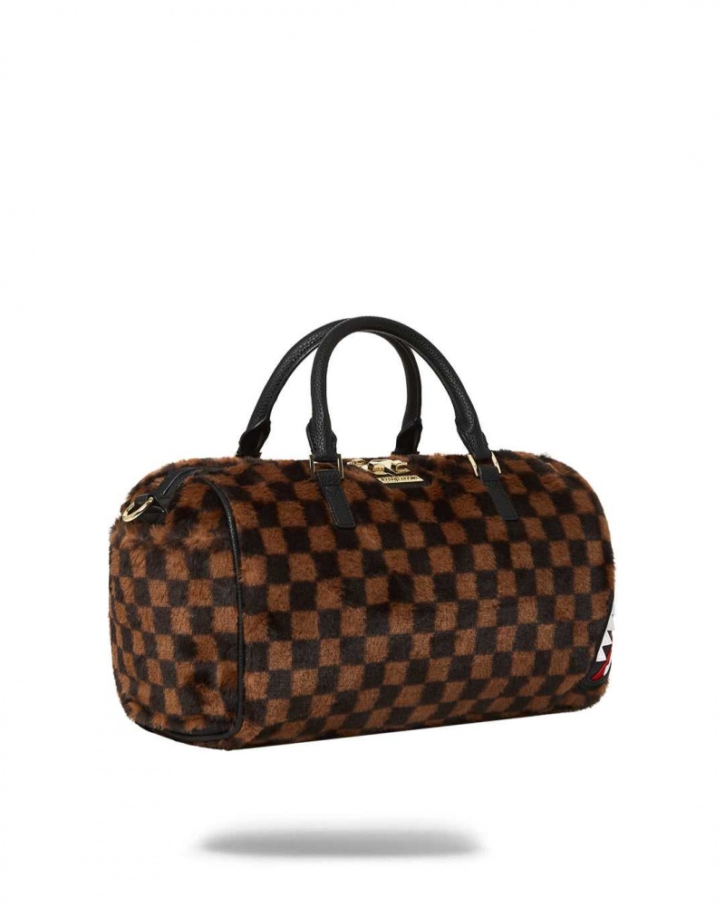 Sprayground Bag FUR SHARKS IN PARIS MINI DUFFLE Brown | VOFYD6702