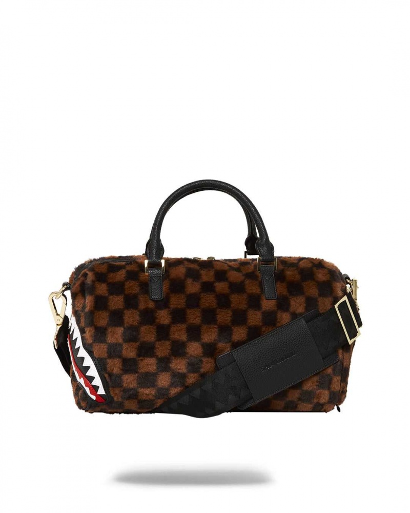 Sprayground Bag FUR SHARKS IN PARIS MINI DUFFLE Brown | VOFYD6702