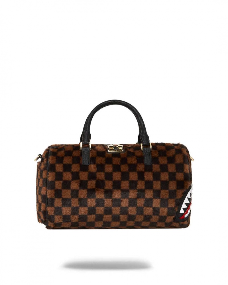 Sprayground Bag FUR SHARKS IN PARIS MINI DUFFLE Brown | VOFYD6702