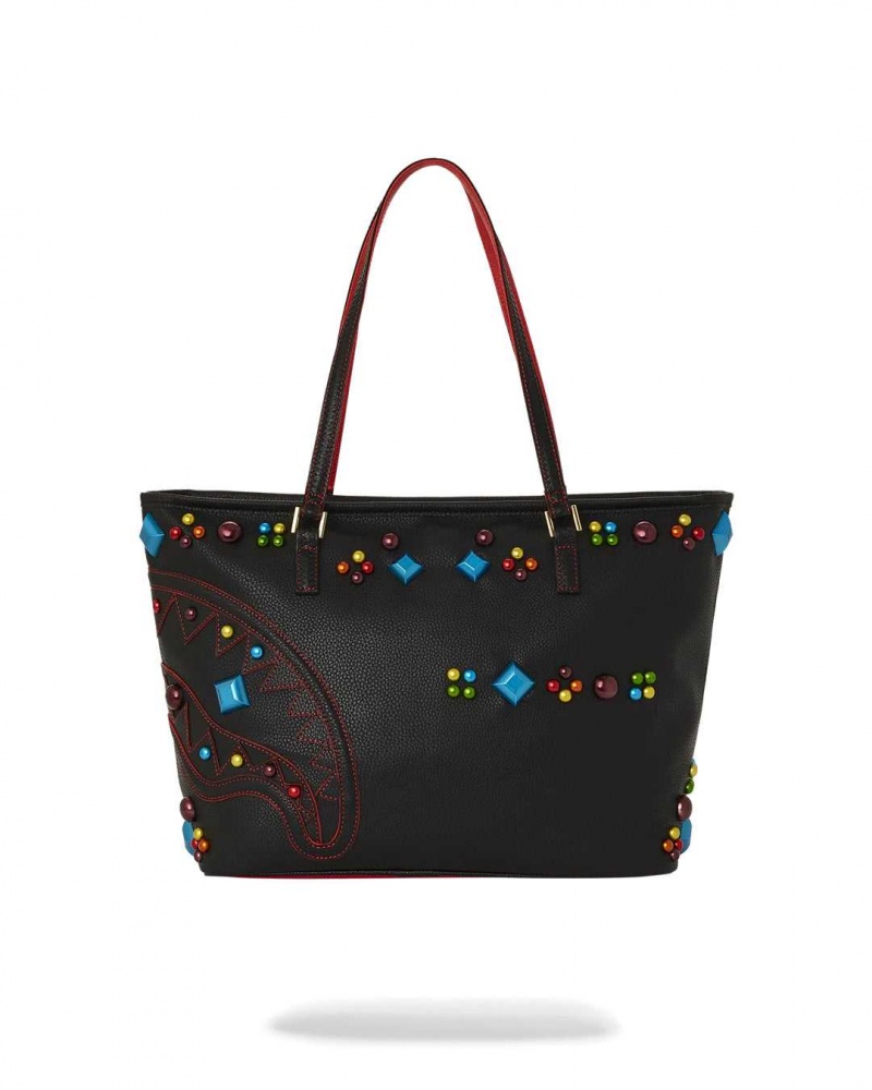 Sprayground Bag GEMSTONED TOTE Black | LJRQA0417