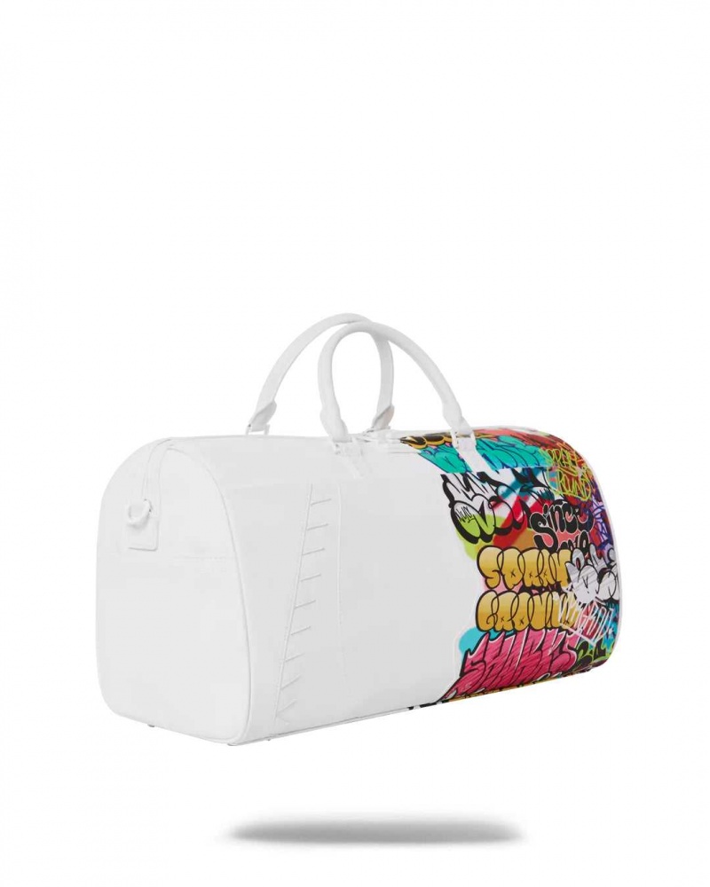 Sprayground Bag HALF GRAFF DUFFLE White | BUEVW4027