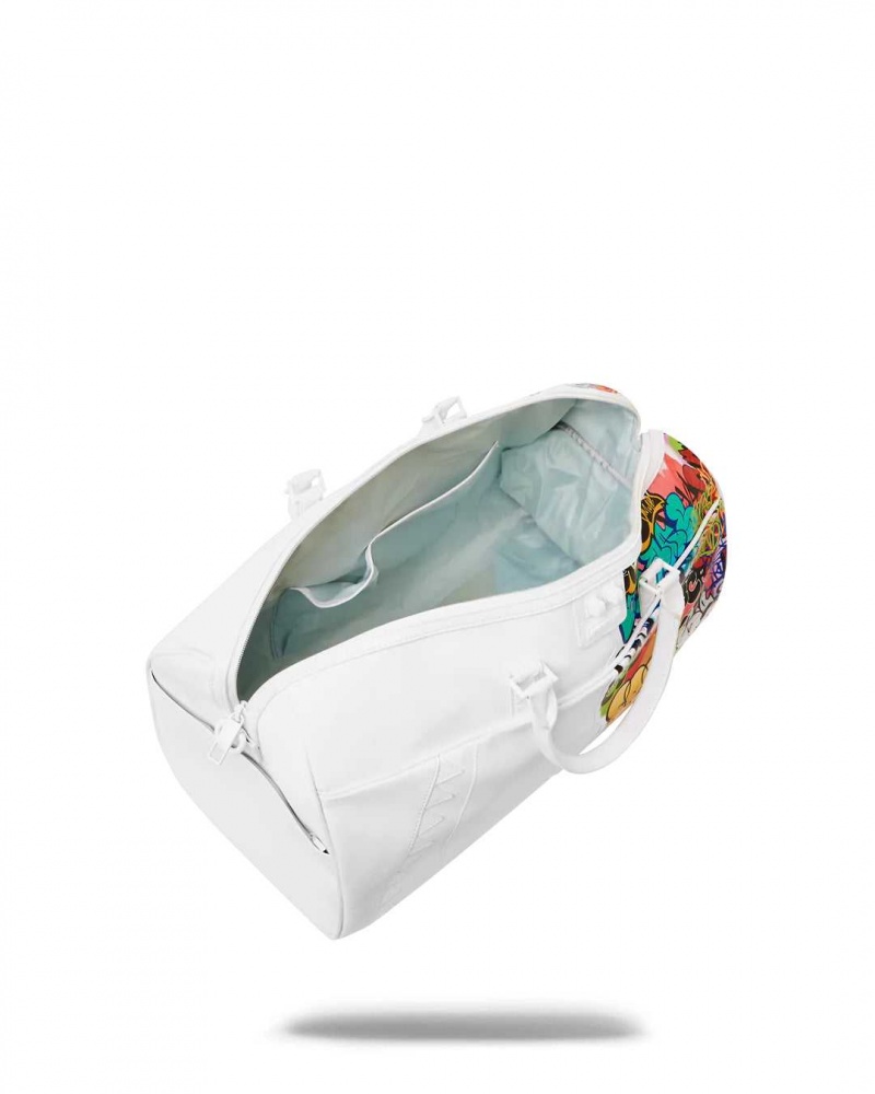 Sprayground Bag HALF GRAFF DUFFLE White | BUEVW4027