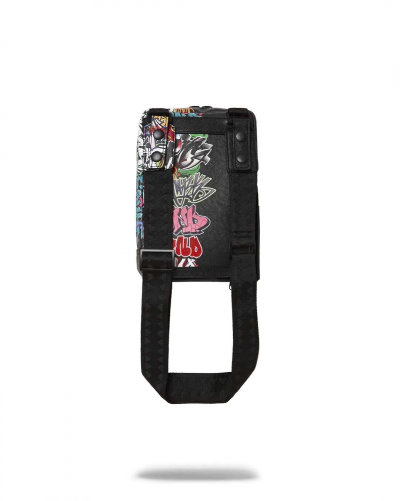 Sprayground Bag HALF GRAFF SLING BAG Black | DSZEA0614