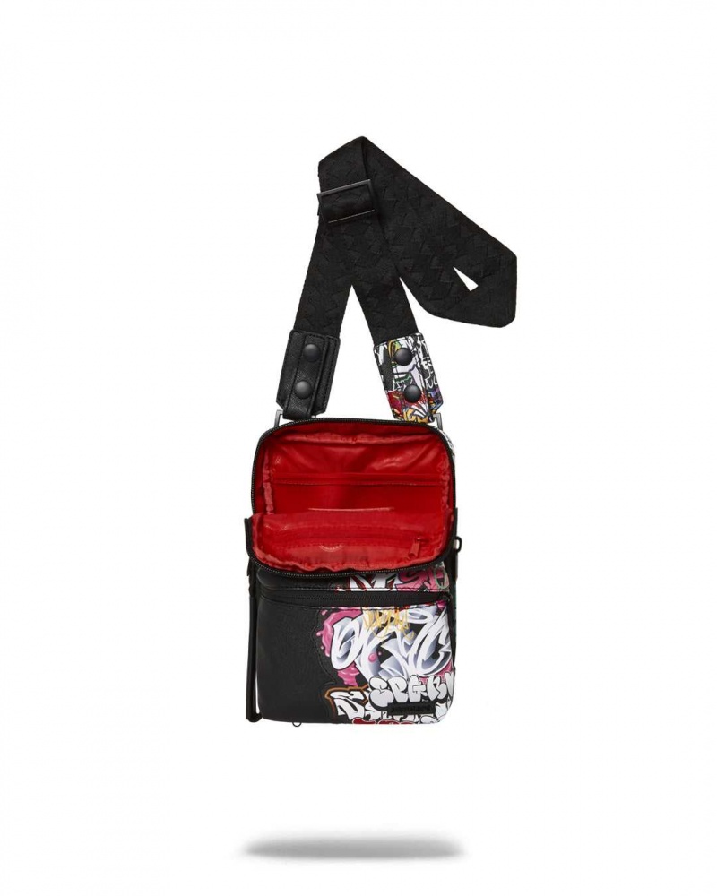 Sprayground Bag HALF GRAFF SLING BAG Black | DSZEA0614