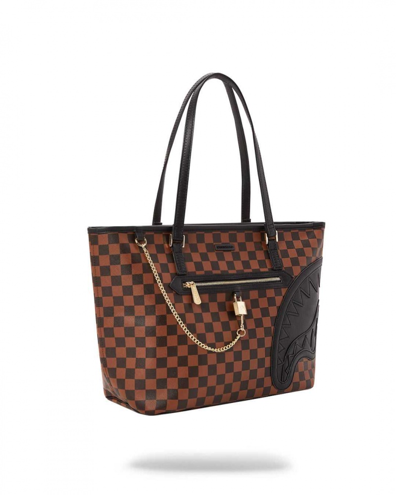 Sprayground Bag HENNY SIP LOCK TOTE Brown | PVWAO7251