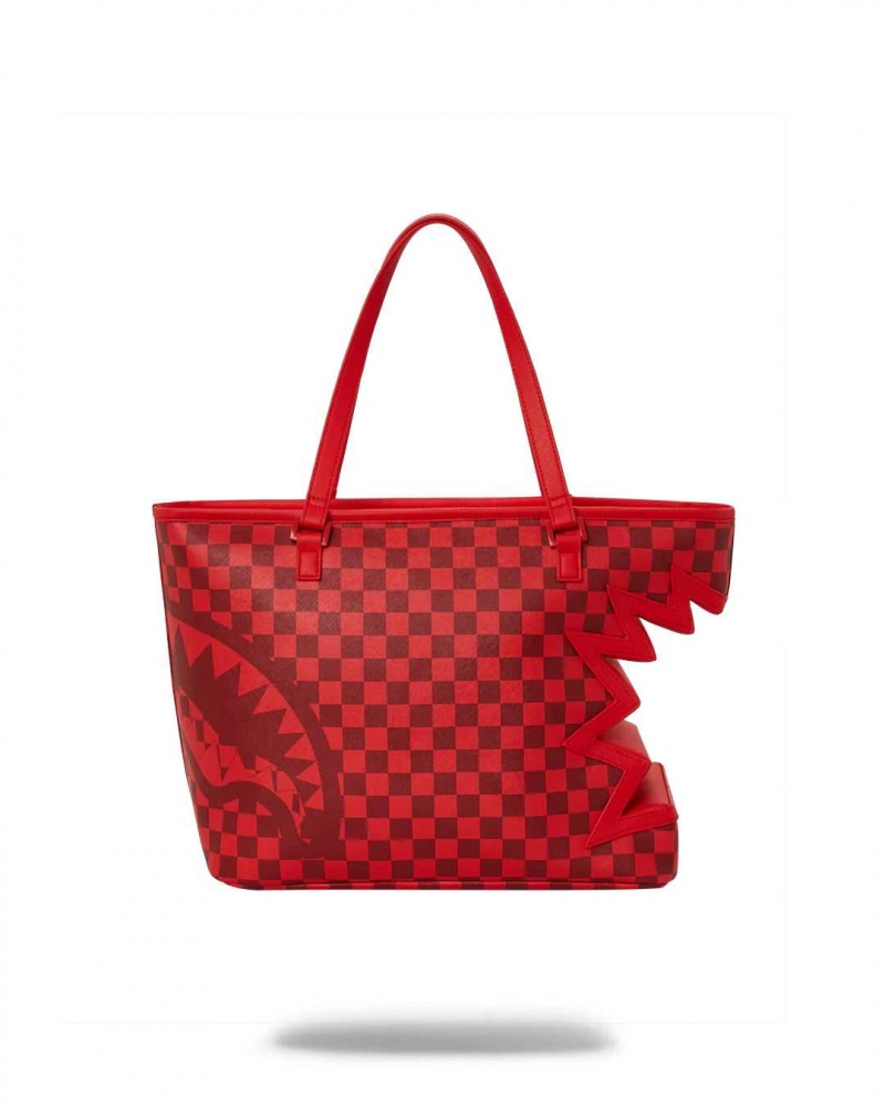 Sprayground Bag INFINITI SHARK BITE TOTE Red Red | GUZBJ0467