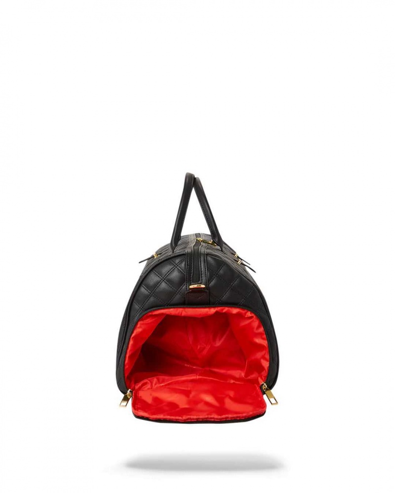 Sprayground Bag MAMBA QUILTED DUFFLE Black | XNCVQ8692