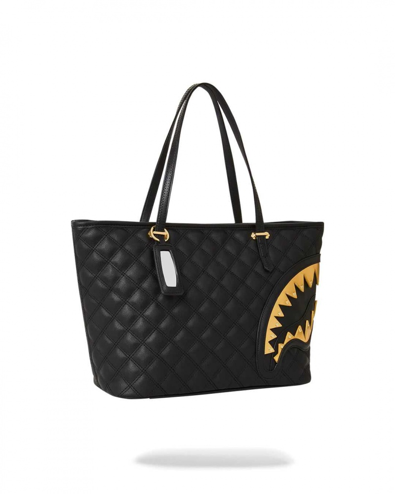 Sprayground Bag MAMBA QUILTED TOTE BAG Black | APZCF7928