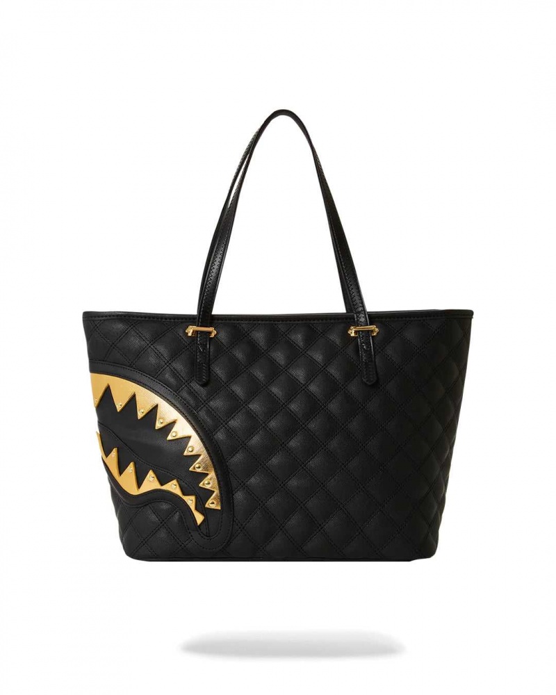 Sprayground Bag MAMBA QUILTED TOTE BAG Black | APZCF7928