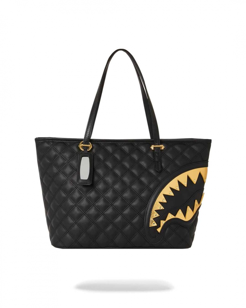 Sprayground Bag MAMBA QUILTED TOTE BAG Black | APZCF7928