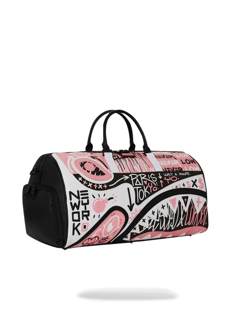 Sprayground Bag MARKER HITS DUFFLE Pink | AQPCG1578