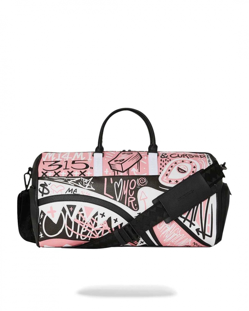 Sprayground Bag MARKER HITS DUFFLE Pink | AQPCG1578