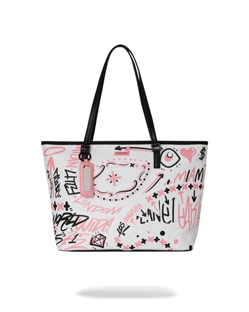 Sprayground Bag MARKER HITS TOTE TOILETRY Pink | NITHK2709