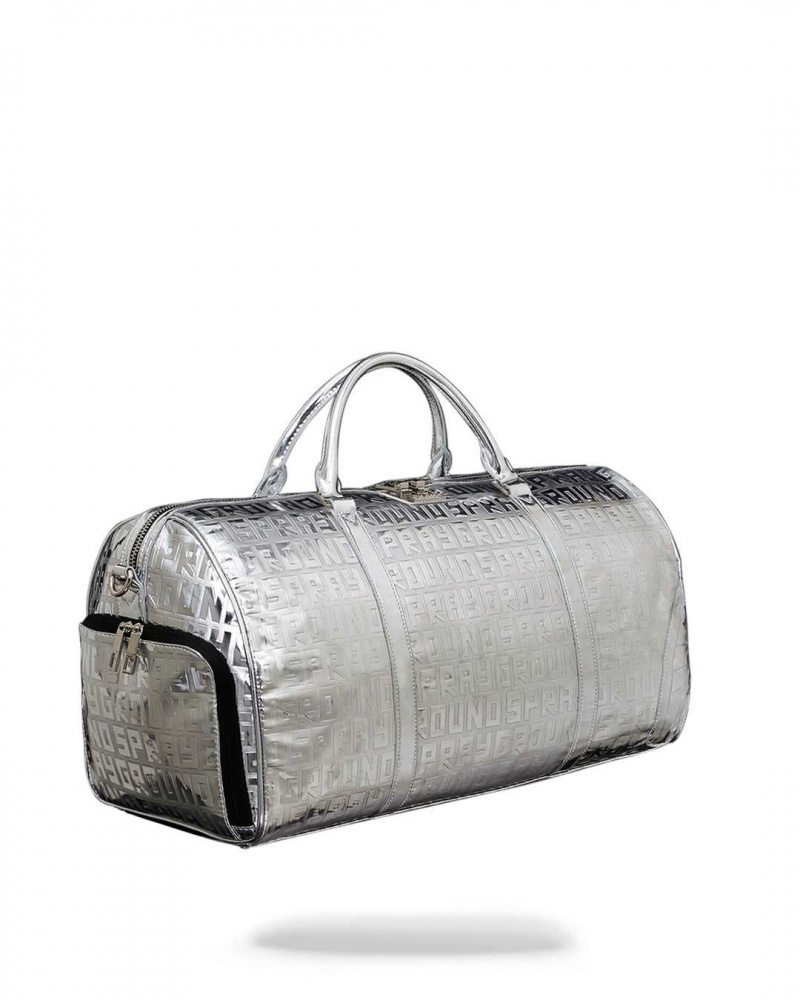 Sprayground Bag METALLIC INFINITI DUFFLE Metal Silver | UGRPY1052