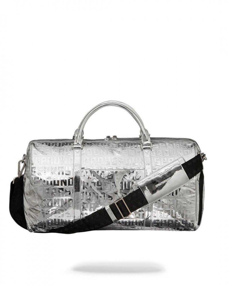 Sprayground Bag METALLIC INFINITI DUFFLE Metal Silver | UGRPY1052