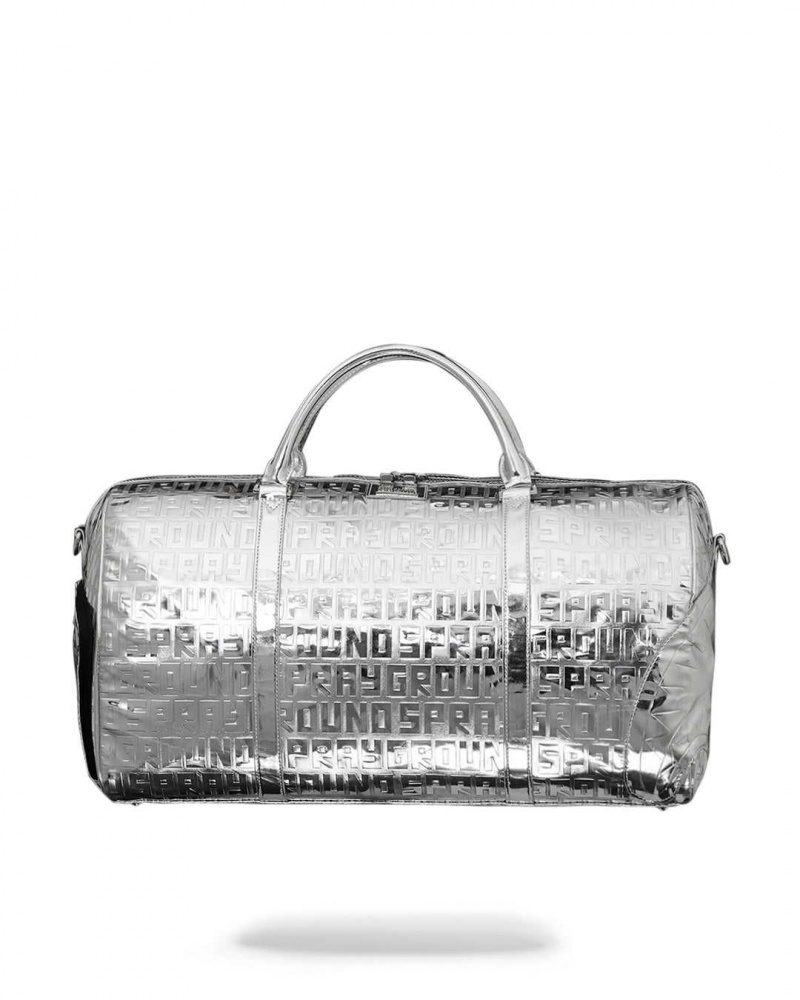 Sprayground Bag METALLIC INFINITI DUFFLE Metal Silver | UGRPY1052