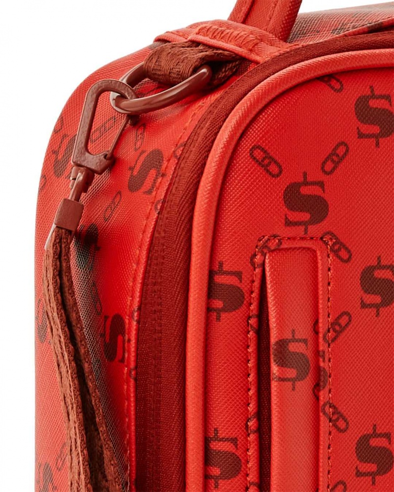 Sprayground Bag MONEYGRAM BRICK SNACK PACK Dark Red | VGWAR8975