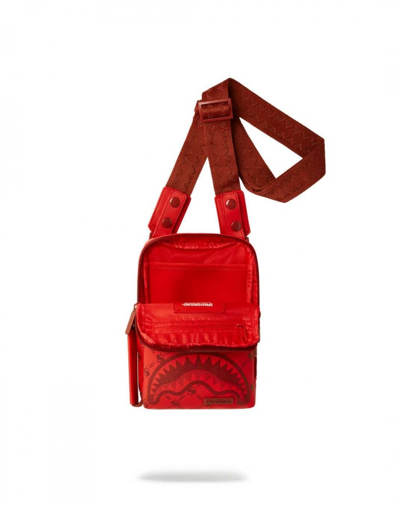 Sprayground Bag MONEYGRAM BRICK SLING Dark Red | BWKEO9341