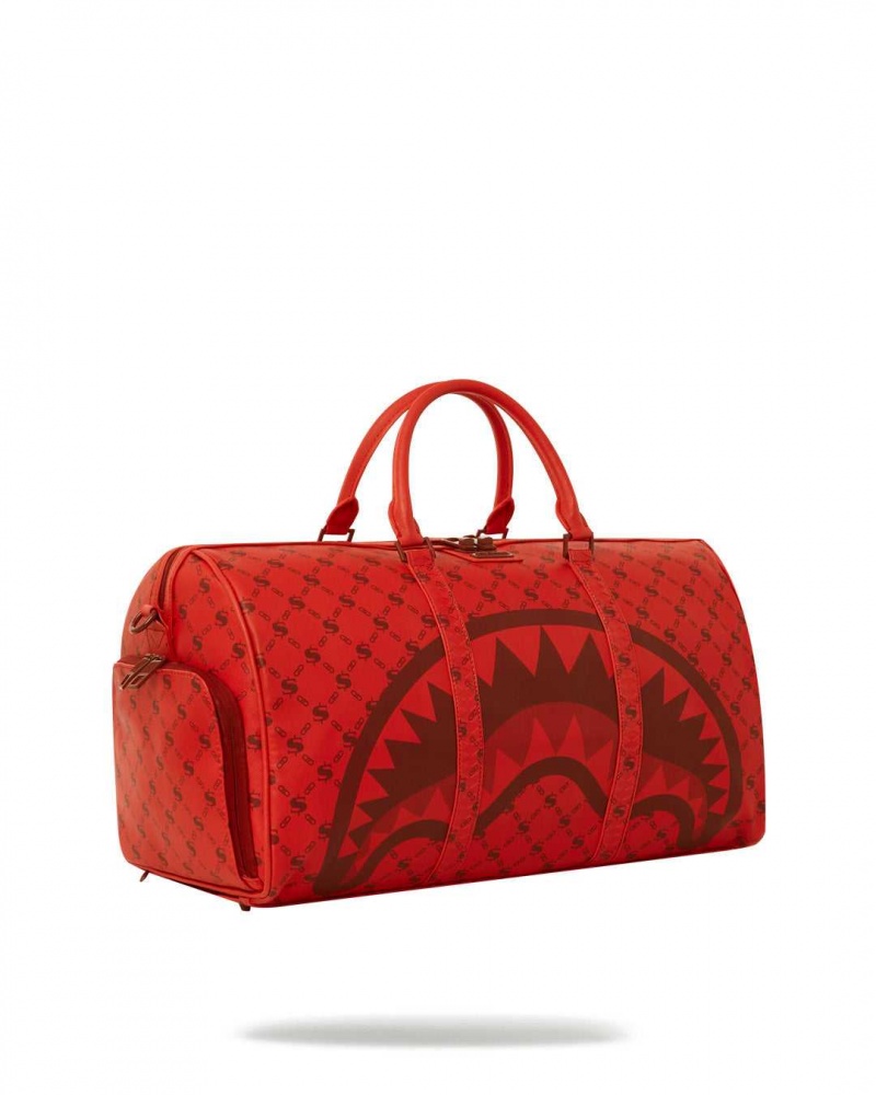 Sprayground Bag MONEYGRAM BRICK DUFFLE Dark Red | EGBXT6542